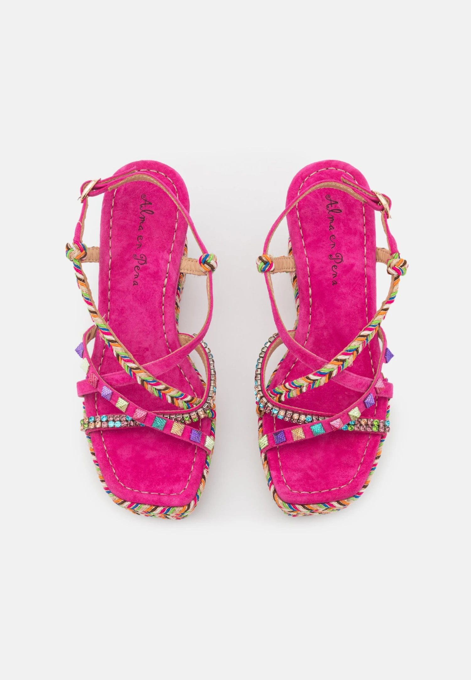 Alma En Pena Sandalen Met Plateauzool - Fuxia 6 Alma En Pena Sandalen Met Plateauzool - Fuxia - Afbeelding 6