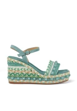 Alma En Pena Sevillano - Sandalen Met Sleehak - Verde