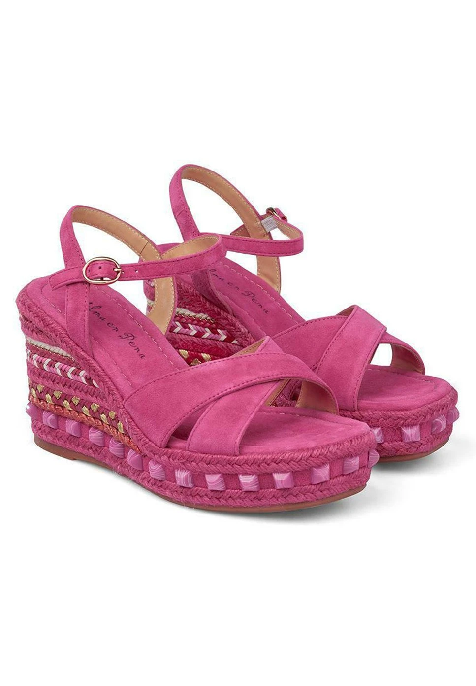 Alma En Pena Oteiza - Sandalen Met Sleehak - Rosa 2 Alma En Pena Oteiza - Sandalen Met Sleehak - Rosa - Afbeelding 2