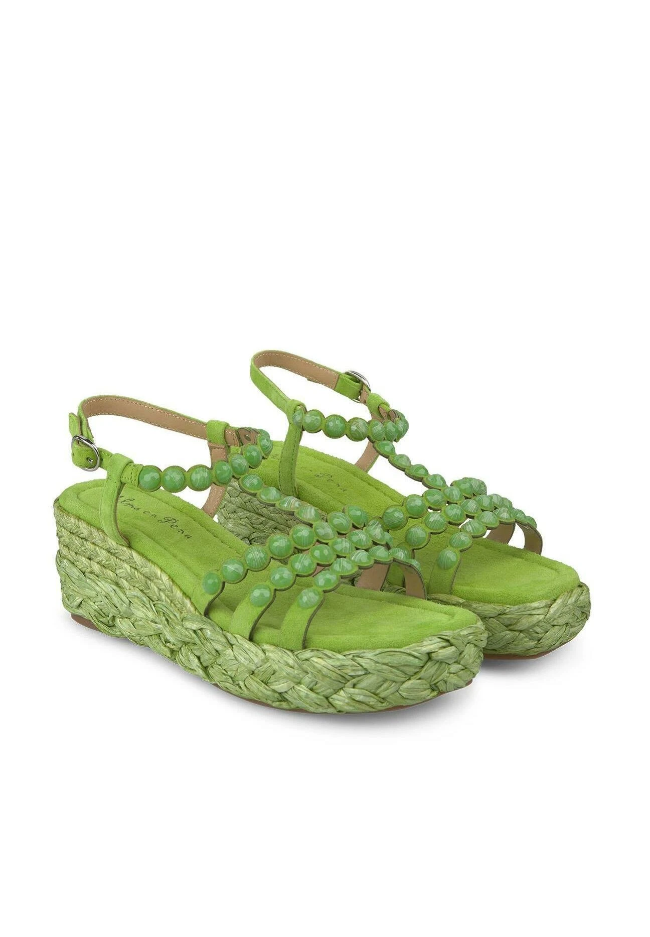 Alma En Pena Sandalen Met Sleehak - Verde 2 Alma En Pena Sandalen Met Sleehak - Verde - Afbeelding 2