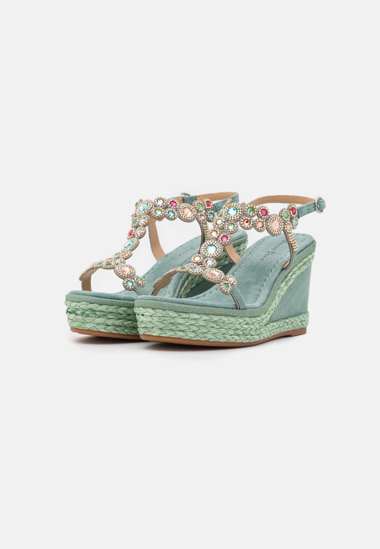 Alma En Pena Sandalen Met Plateauzool - Mint 2 Alma En Pena Sandalen Met Plateauzool - Mint - Afbeelding 2