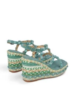 Alma En Pena Zavala - Sandalen Met Sleehak - Verde Claro -Alma En Pena Winkel 79262afcf426460c9989ca52d5a297e6