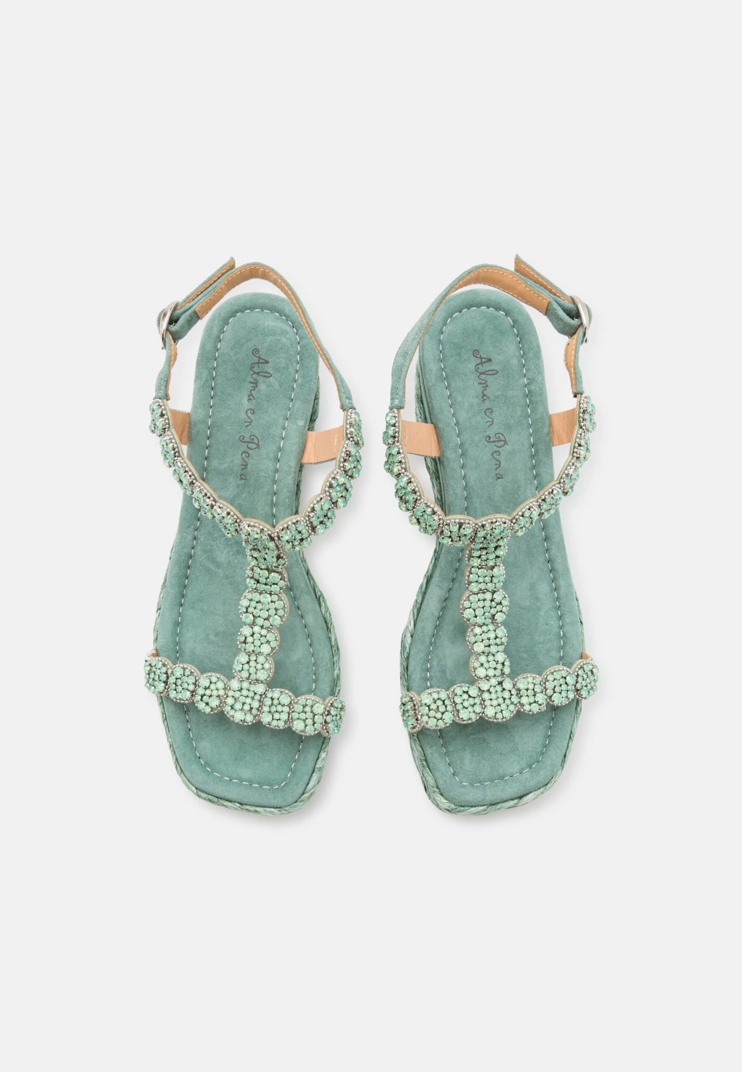 Alma En Pena Sandalen Met Plateauzool - Jade 6 Alma En Pena Sandalen Met Plateauzool - Jade - Afbeelding 6