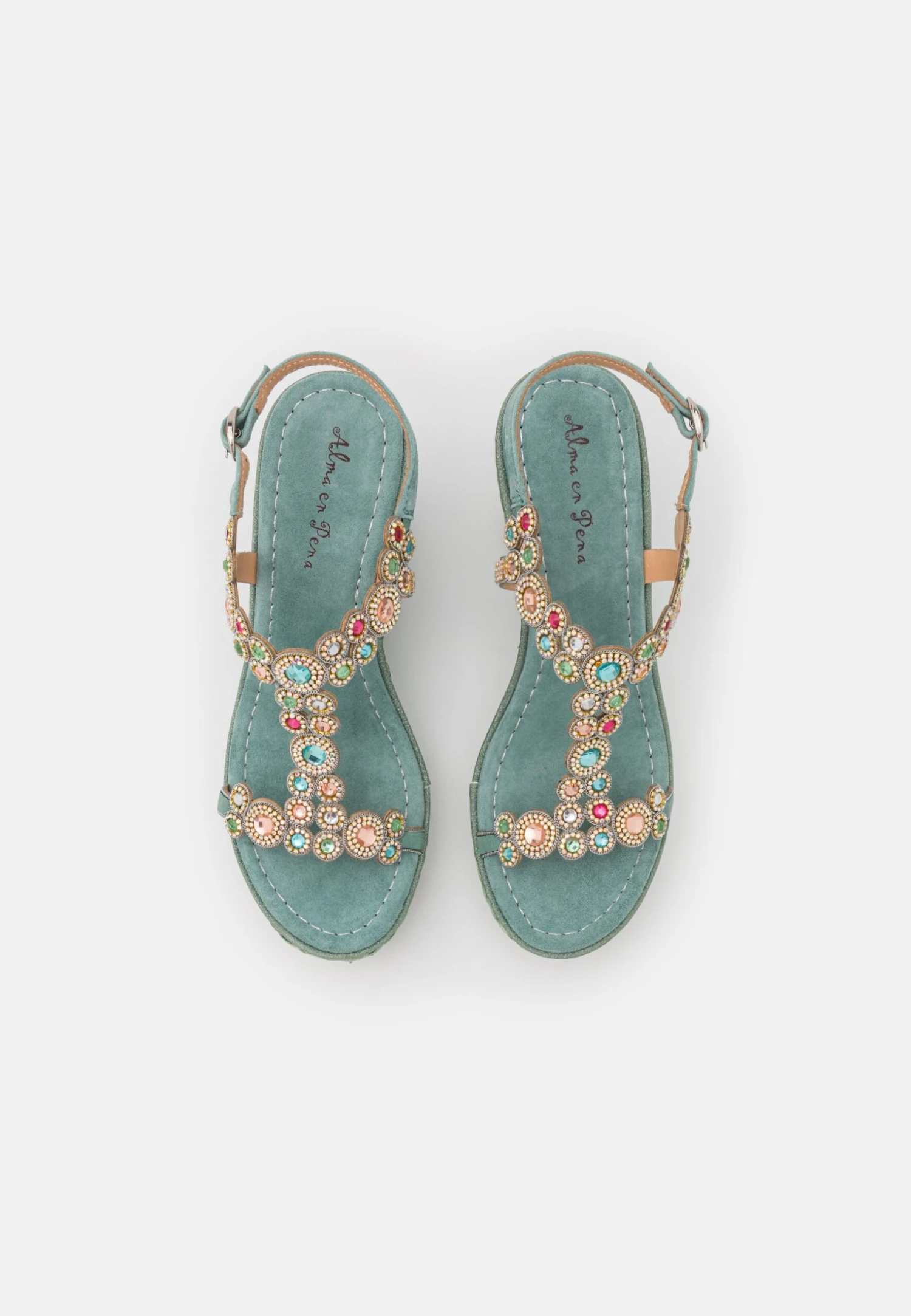 Alma En Pena Sandalen Met Plateauzool - Mint 5 Alma En Pena Sandalen Met Plateauzool - Mint - Afbeelding 5