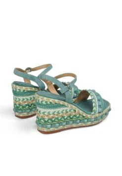 Alma En Pena Sevillano - Sandalen Met Sleehak - Verde -Alma En Pena Winkel b9074d8a62de489aa74740939be6ba82