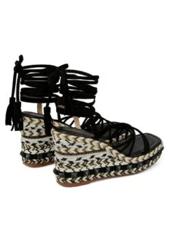 Alma En Pena Armental - Sandalen Met Sleehak - Black -Alma En Pena Winkel c1d74b7b8a174df3a586a288a26bc075