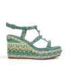 Alma En Pena Zavala - Sandalen Met Sleehak - Verde Claro