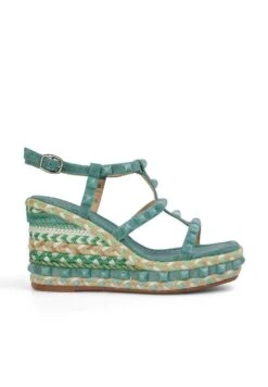 Alma En Pena Zavala - Sandalen Met Sleehak - Verde Claro