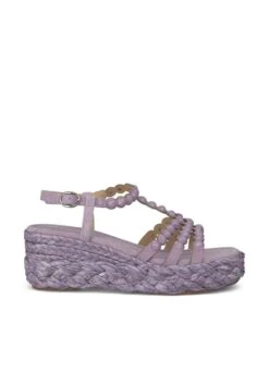 Alma En Pena Sandalen Met Sleehak - Morado