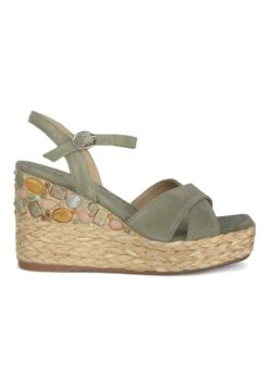 Alma En Pena Senosiain - Sandalen Met Sleehak - Verde