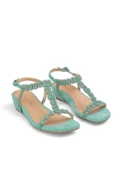 Alma En Pena Alcaraz - Sandalen Met Sleehak - Verde -Alma En Pena Winkel f336608f535a41ffb9df0d007816aaee